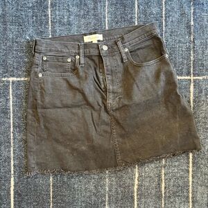 Madewell Black Denim Mini Skirt